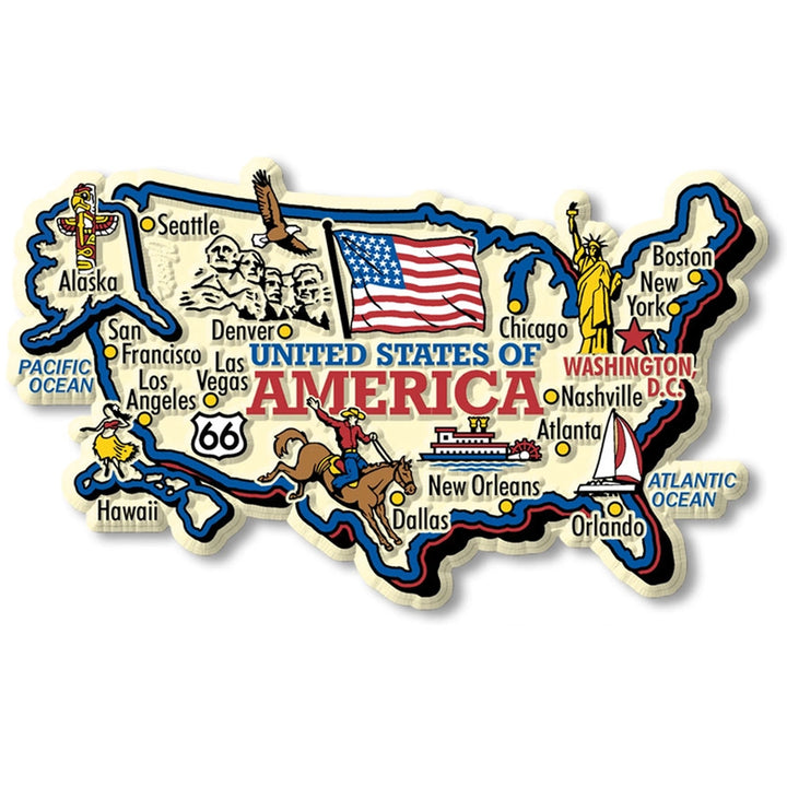 United States Country Map Magnet