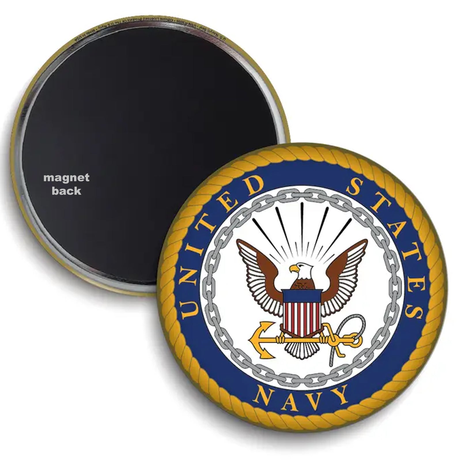 United States Navy Logo Round Magnet
