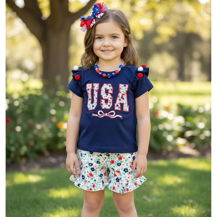 Young girl wearing a &