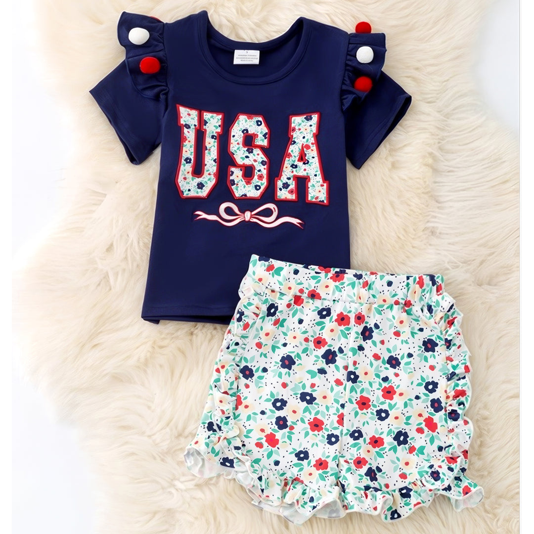 Navy blue top with &