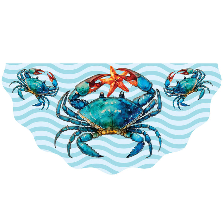 Vinyl Bunting Flag Blue Crabs and Starfish