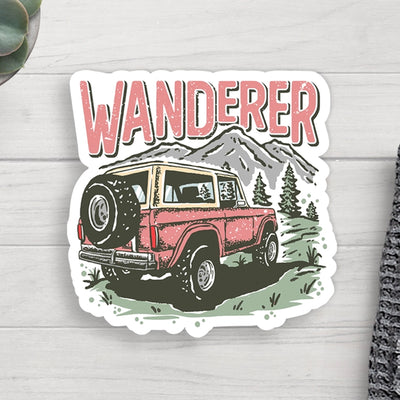 Wanderer 4 Wheel Drive Adventure Vinyl Sticker (scene)