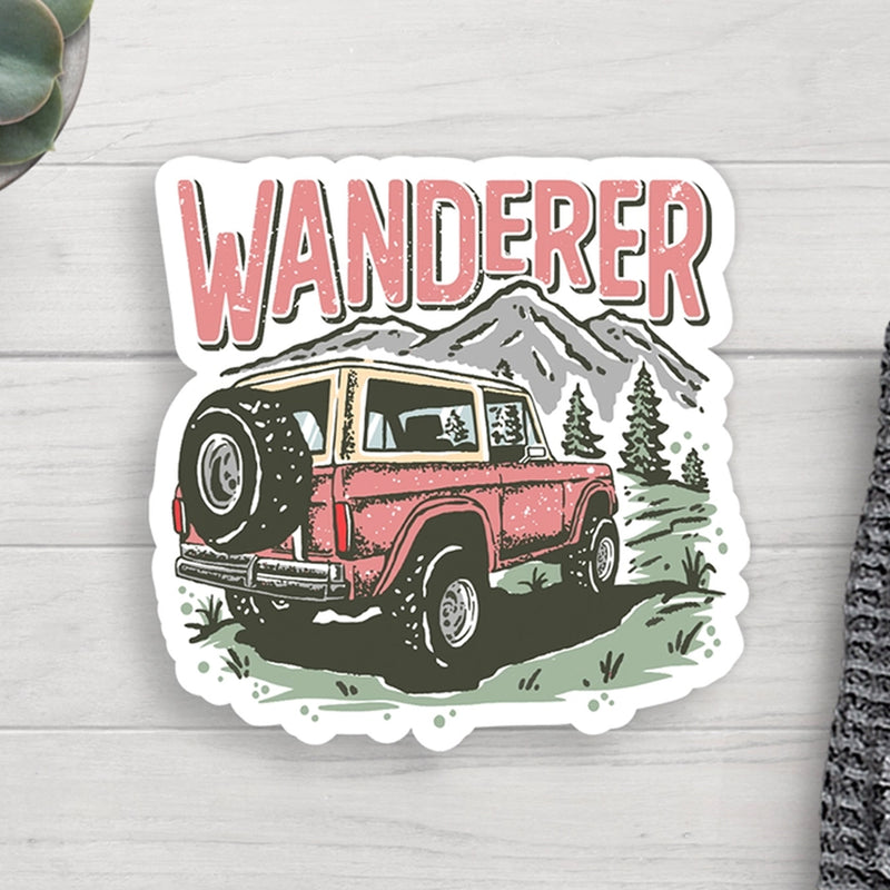 Wanderer 4 Wheel Drive Adventure Vinyl Sticker (scene)
