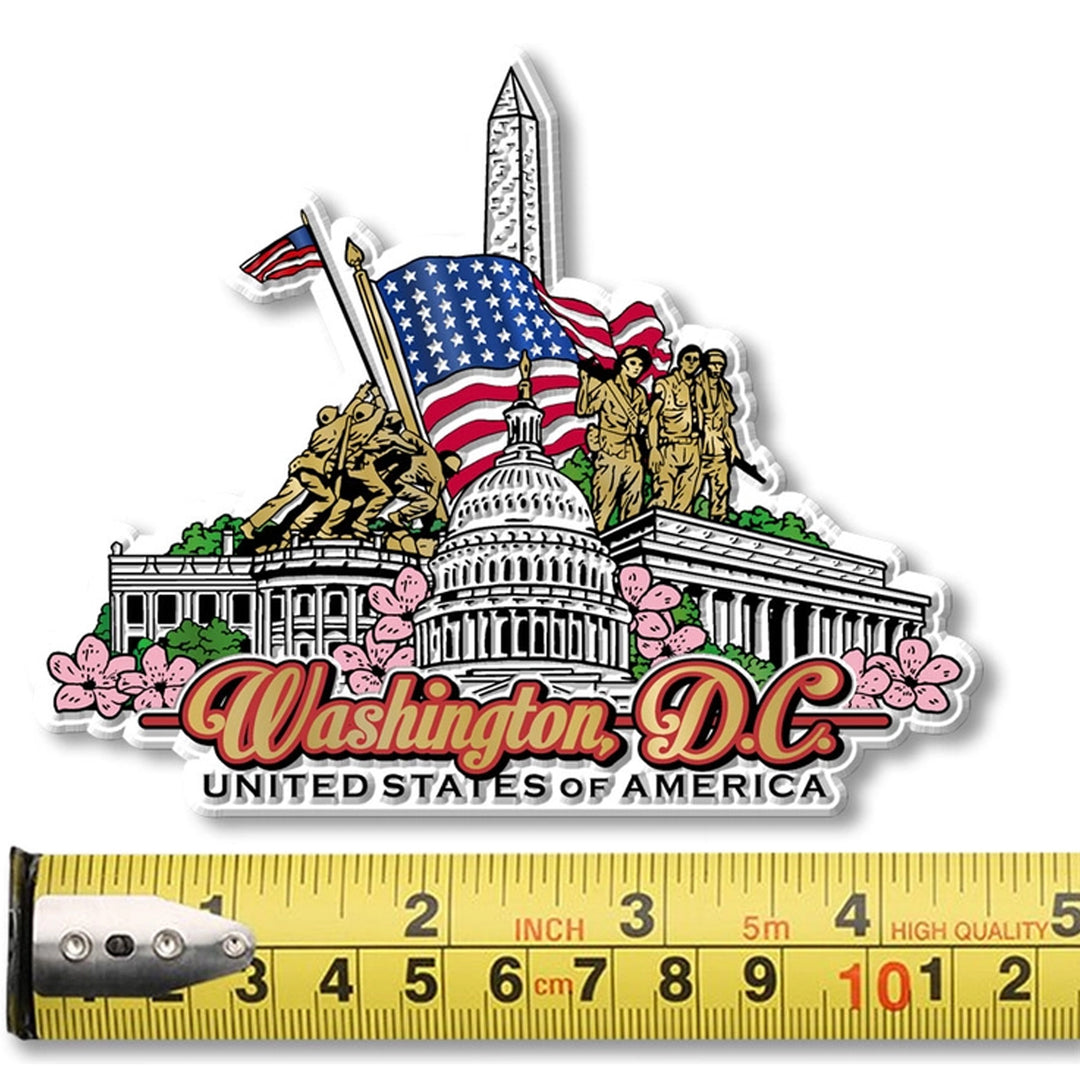 Washington DC City Skyline Magnet Size