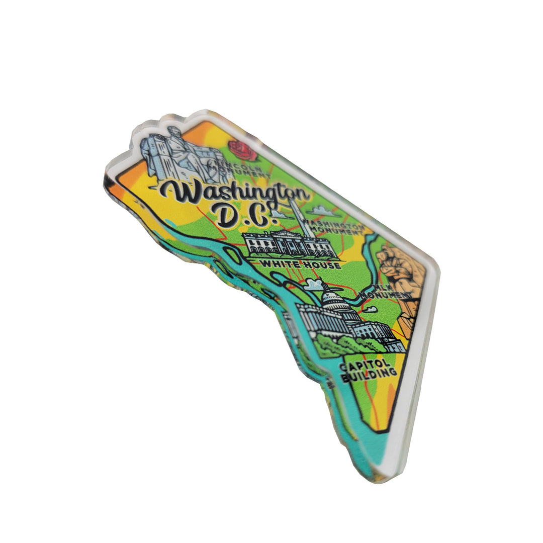 Washington Six-Piece State Magnet Set by Classic Magnets, Includes 6 Unique Designs, Collectible 3D Rubber Vintage-Style Souvenirs and Gifts Made in The USA