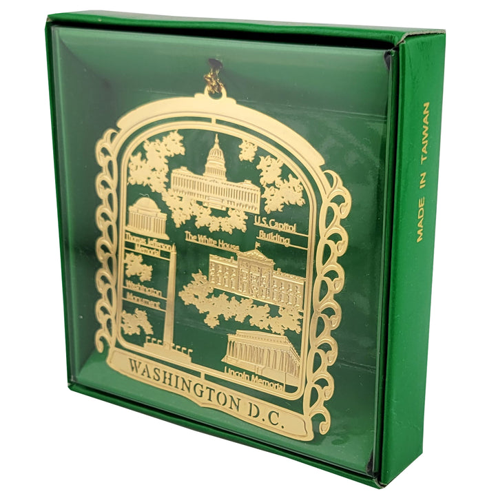 Washington DC Collage Brass Ornament (boxed)