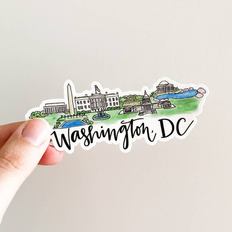 Washington DC Skyline Vinyl Sticker Scene