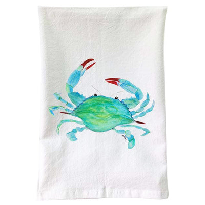 Watercolor Crab Kitchen Flour Sack Towel