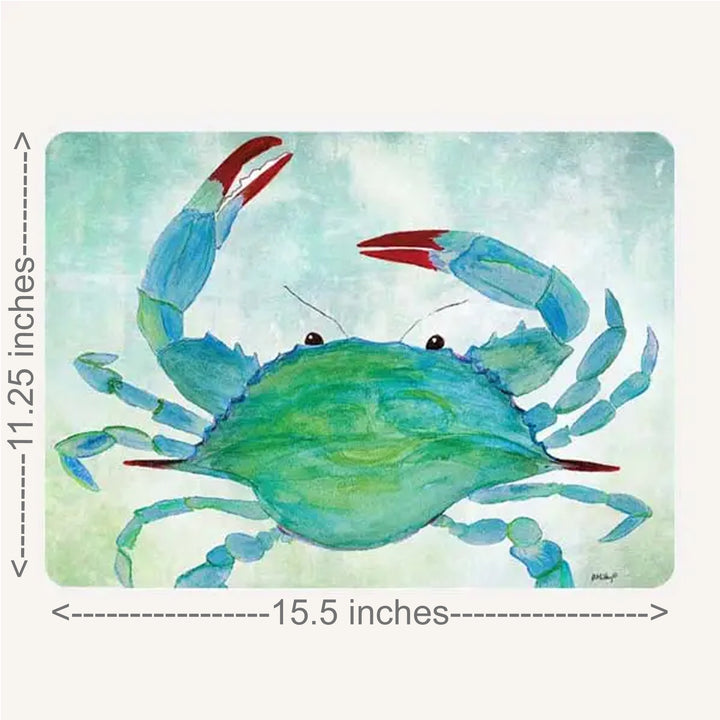 Watercolor Crab Glass Cutting Board Dimensions