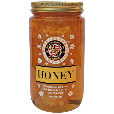 Western Maryland Comb Honey 16oz. Jar