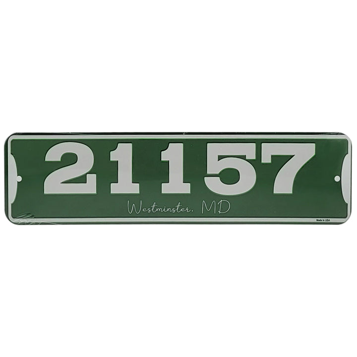 Zip Code &amp; Town Aluminum Signs - 21157 Westminster, MD