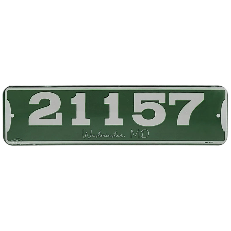 Zip Code & Town Aluminum Signs - 21157 Westminster, MD