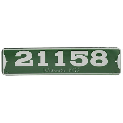 Zip Code & Town Aluminum Signs - 21158 Westminster, MD