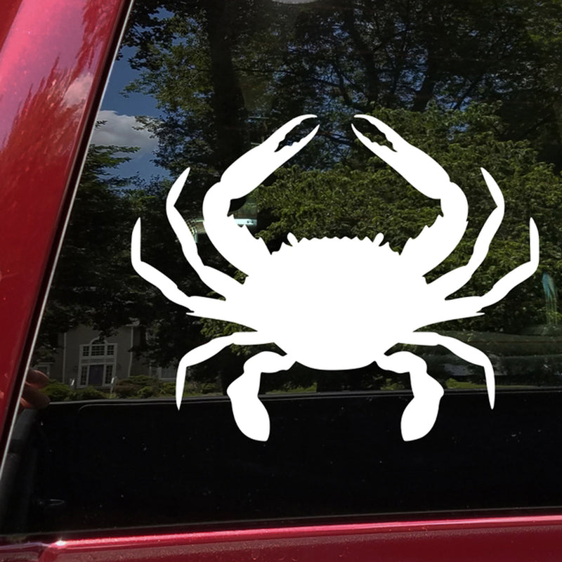 White Crab Die Cut Decal Vinyl Sticker (vehicle window)