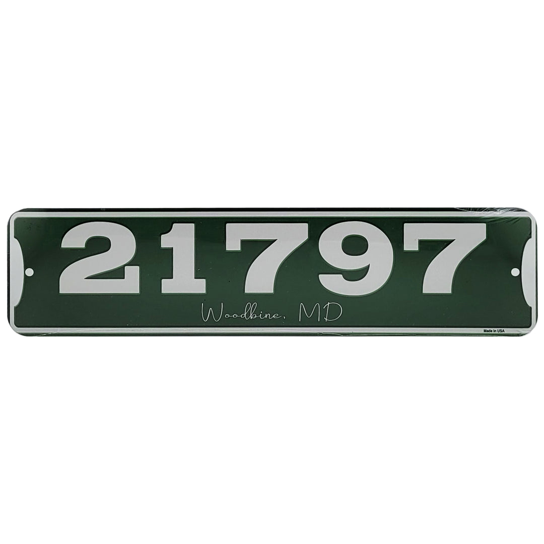 Zip Code &amp; Town Aluminum Signs - 21797 Woodbine, MD
