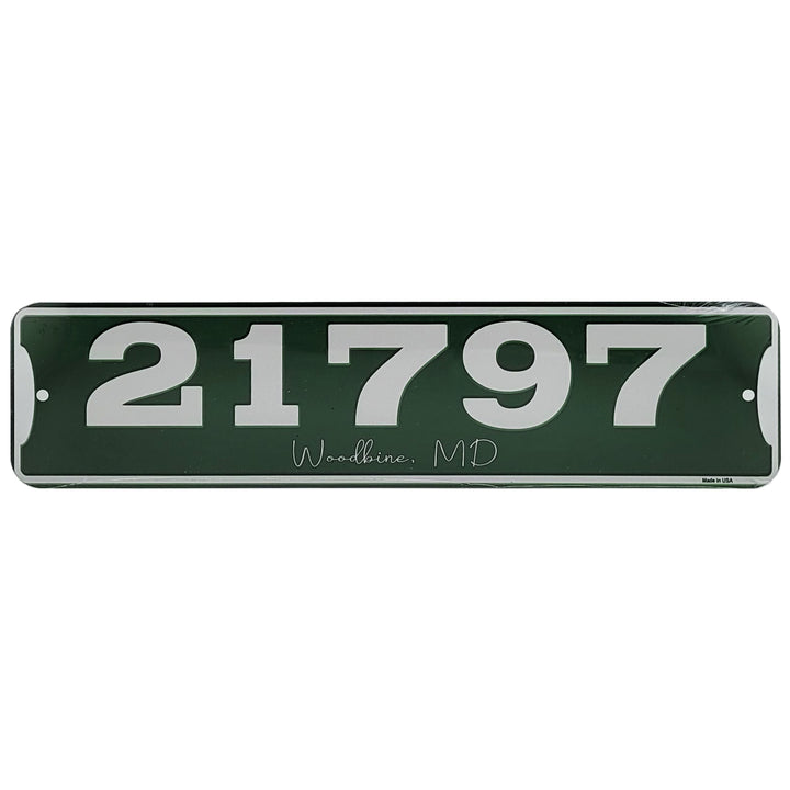 Zip Code &amp; Town Aluminum Signs - 21797 Woodbine, MD