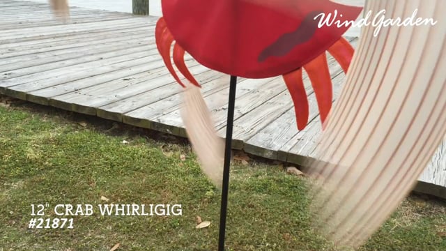 Red Crab & Mallets 12" WhirliGig Wind Spinner