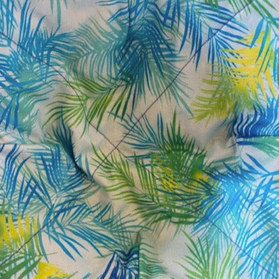 Tropical Palm Leaves Fabric Swatch