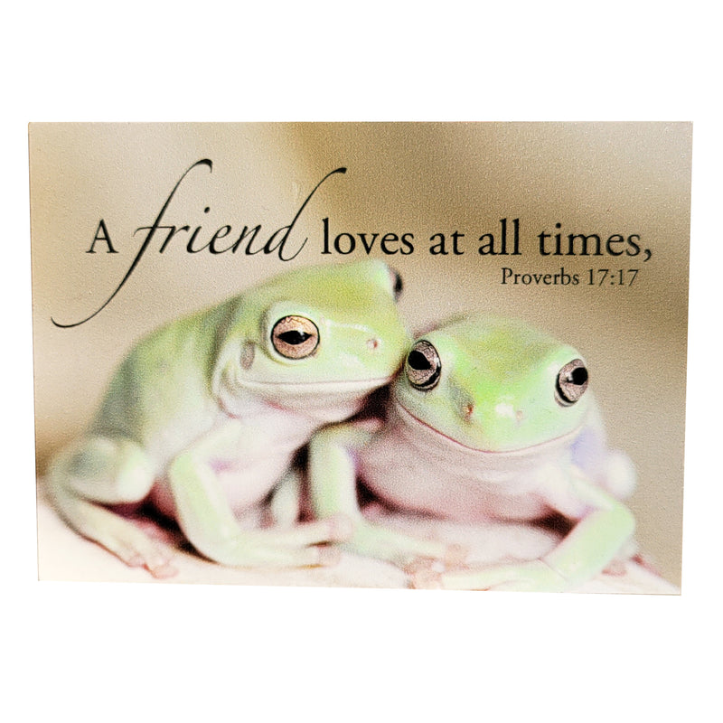 Frogs Magnet - "A friend loves at all times.&