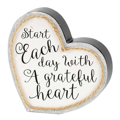 Start Each Day With A Grateful Heart Wood Block