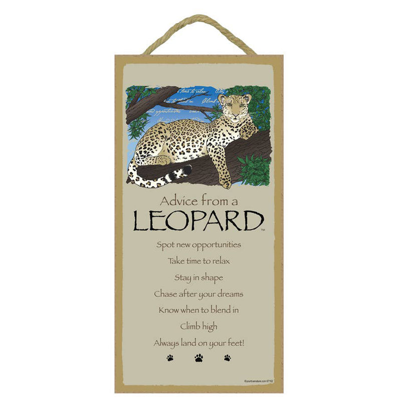 Advice From... a Leopard (wood sign)