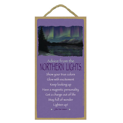 Advice From... the Northern Lights (wood sign)