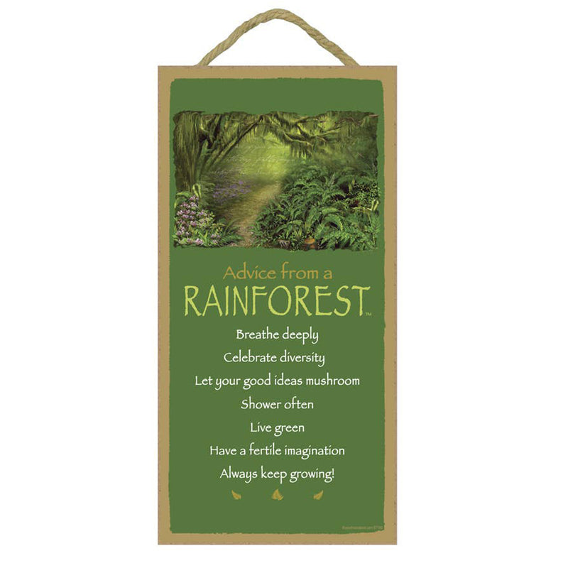 Advice From... a Rainforest (wood sign)