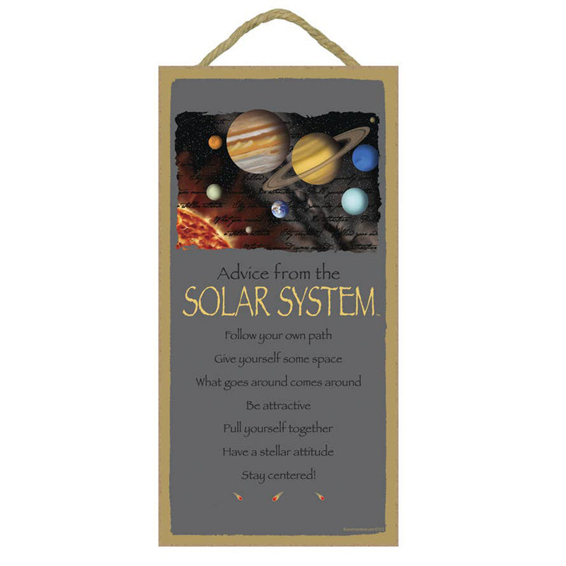 Advice From... the Solar System (wood sign)