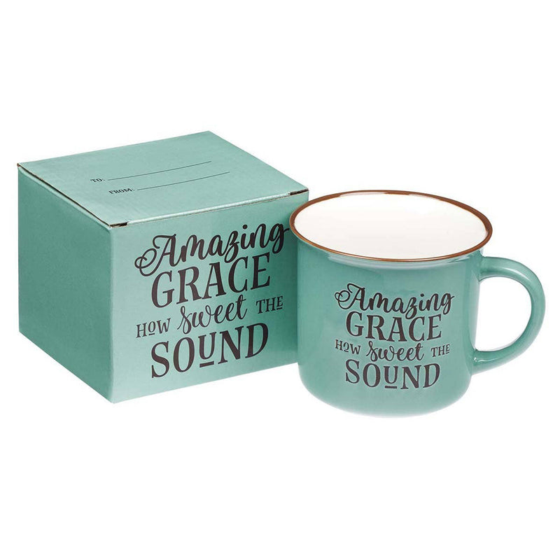 Amazing Grace Green Camp Style Coffee Mug (box)
