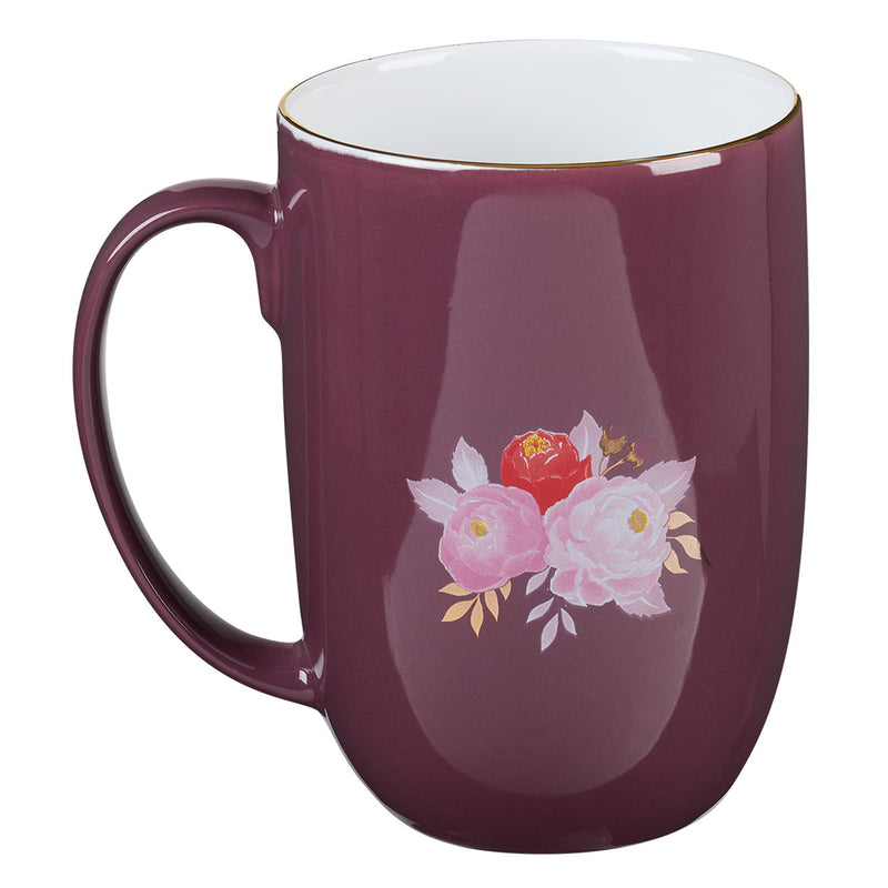 Amazing Grace Mulberry Pink Coffee Mug (back)