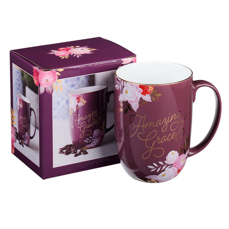 Amazing Grace Mulberry Pink Coffee Mug (box)