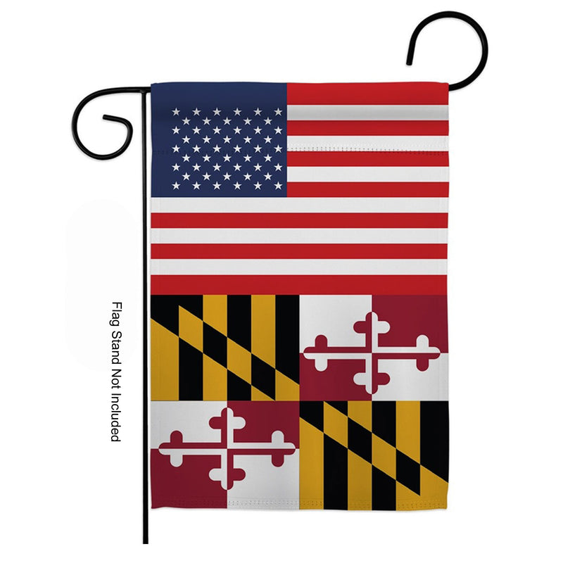 American and Maryland Garden Flag