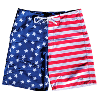 American Flag Board Shorts