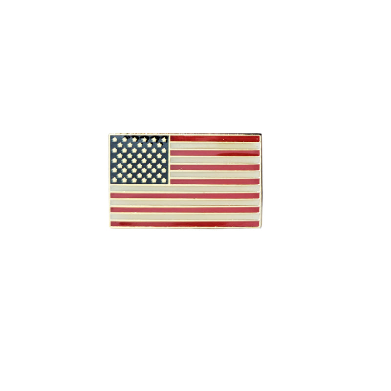 American Flag Rectangular Tack Pin