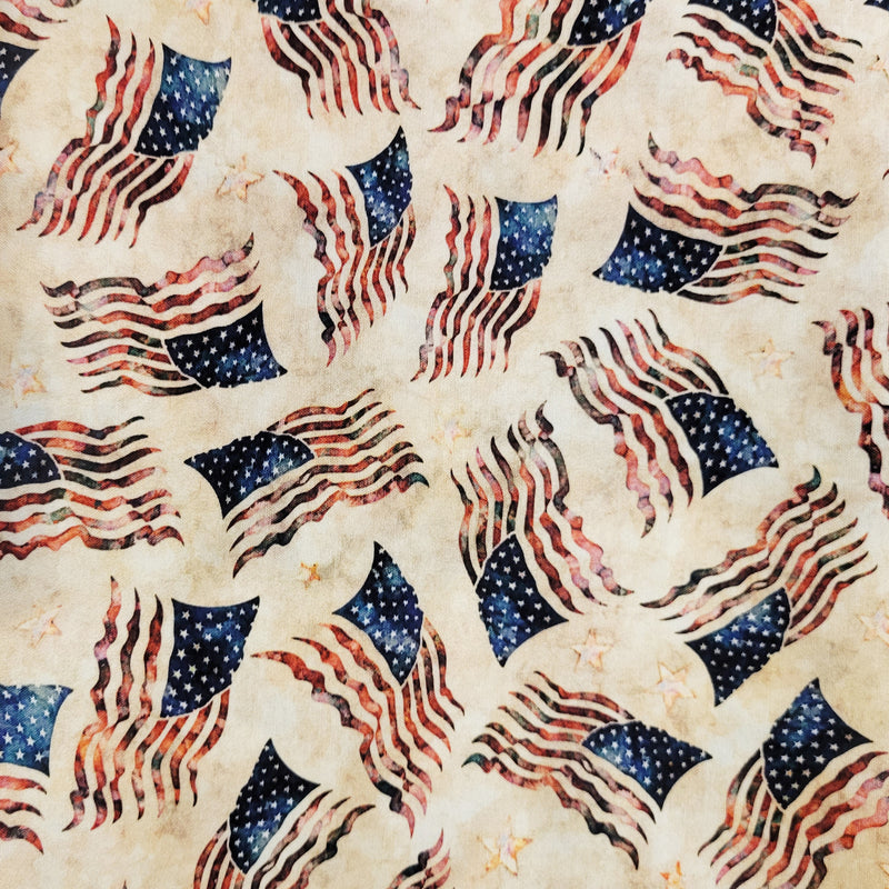 American Flags Microwave Bowl Cozy Potholder Fabric Sample