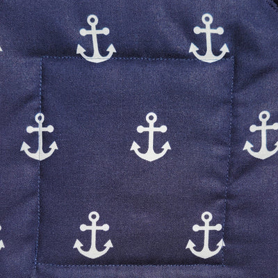 Anchors on Navy Fabric Swatch