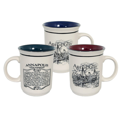Annapolis History Etched Coffee Mug Multi