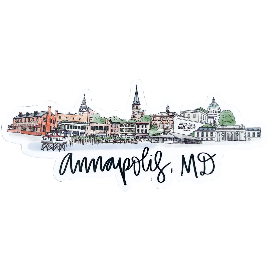 Annapolis Maryland Skyline Vinyl Sticker