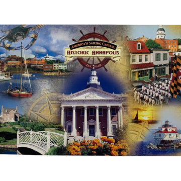 Historic Annapolis Photo Montage Postcard
