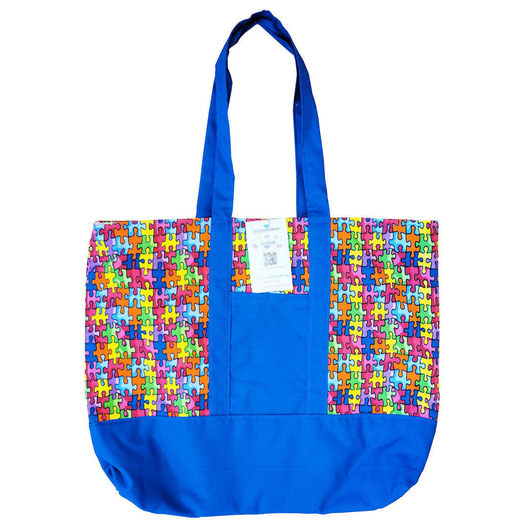 Autism Puzzle Fabric Totebag