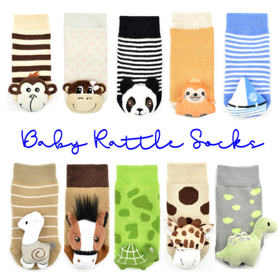 Rattle Baby Socks Assorted Designs