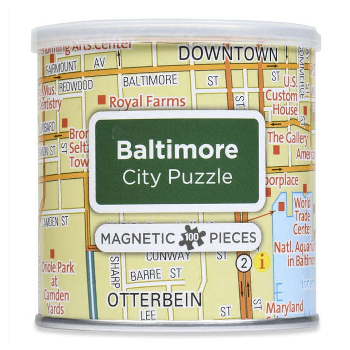 Baltimore City Maryland Map Magnetic Puzzle