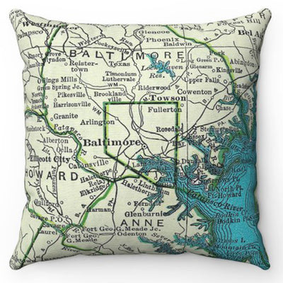 Baltimore Map Pillow