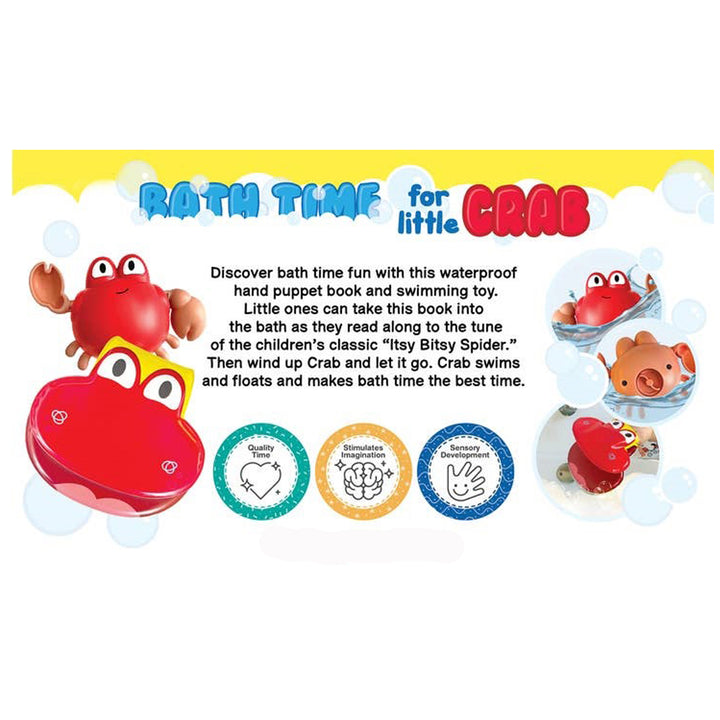 Bath Time For Little Crab - Swimming Crab Toy and Book