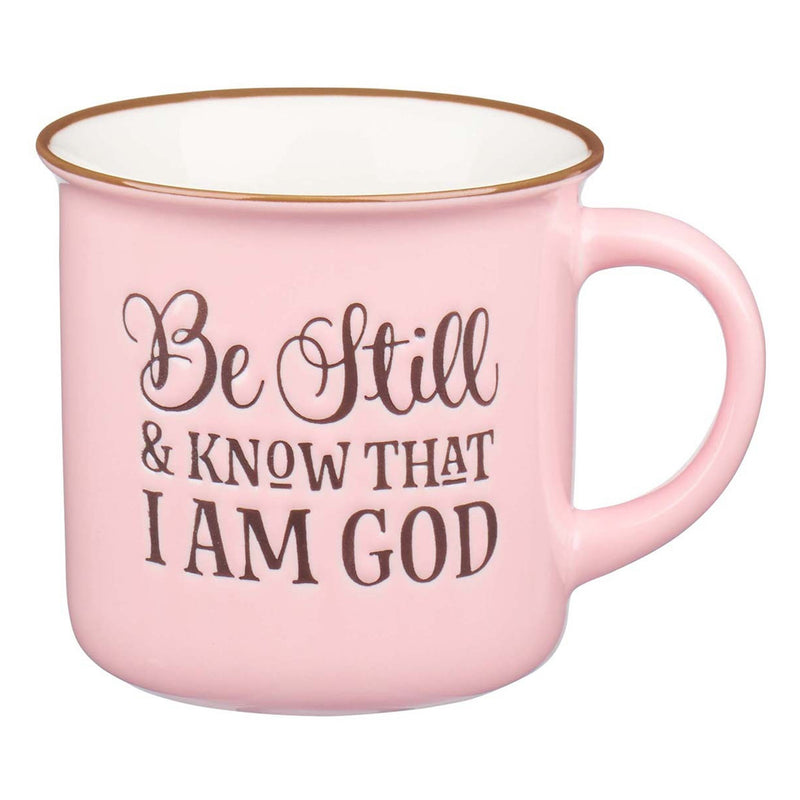 Be Still and Know Pink Camp Style Coffee Mug