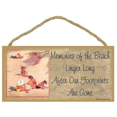 Beach Memories Wood Sign - Memories of the Beach Linger Long After Our Footprints Are Gone
