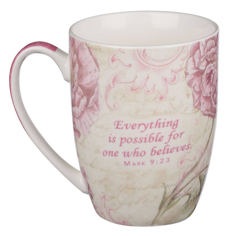 Believe Everything Is Possible Butterfly Coffee Mug (back)