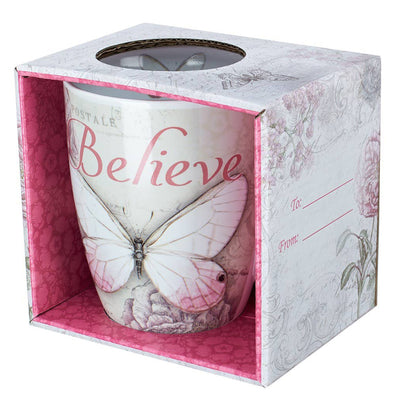 Believe Everything Is Possible Butterfly Coffee Mug (box)