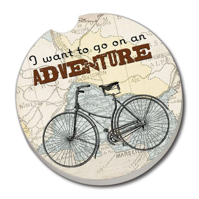 Bicycle Adventure Absorbent Stone Car Coaster