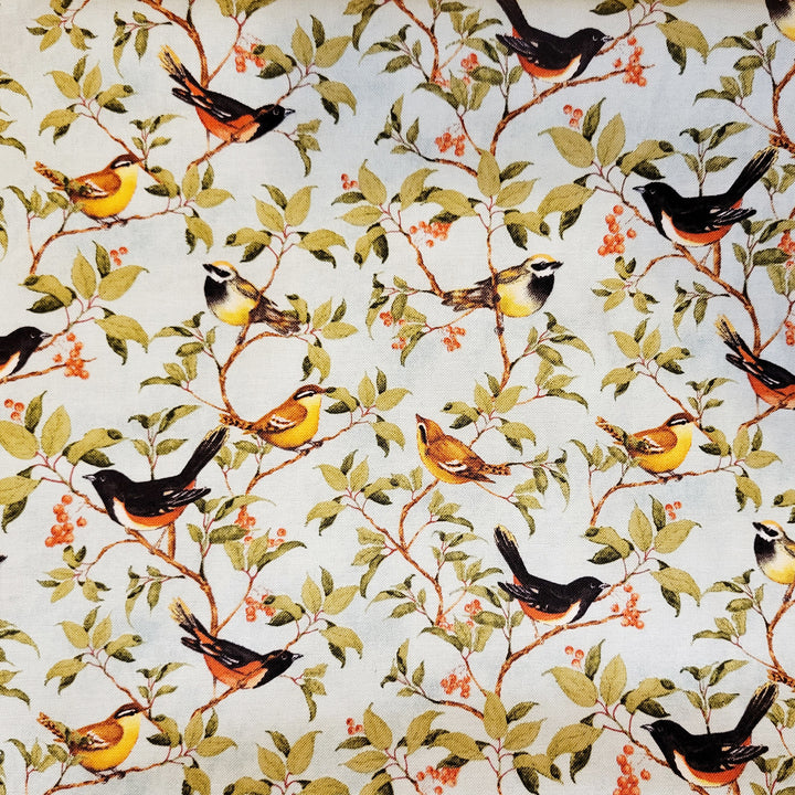 Birds on Branches Microwave Bowl Cozy Potholder Fabric Sample